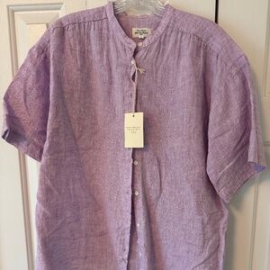 HARTFORD LINEN WOMENS SHIRT NEW SIZE 4 FITS LIKE AN XL